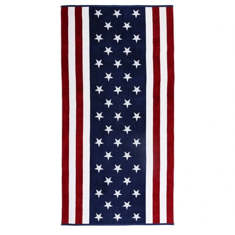 Oversized American flag beach towel